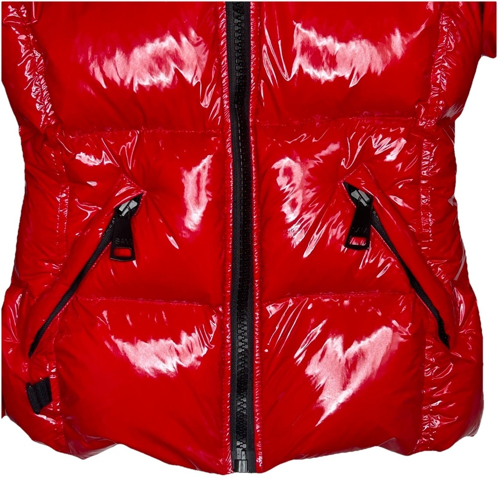 SAM. Freestyle Down Puffer Jacket XS Gorp Ski Quilted Outdoor Glossy Zip Cherry - Picture 4 of 12